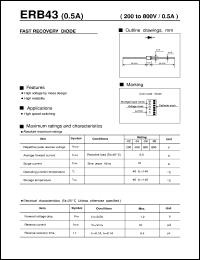 ERB43 datasheet: Fast recovery diode ERB43