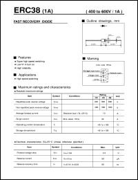 ERC38 datasheet: Fast rekoveru diode ERC38