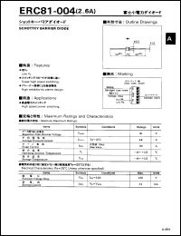 ERC81-004 datasheet: Schottky barrier diode ERC81-004