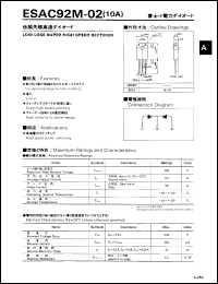 ESAC92M-02 datasheet: Low loss super high speed rectifier ESAC92M-02