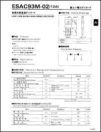 ESAC93M-02 datasheet: Low loss super high speed rectifier ESAC93M-02