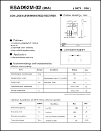 ESAD92M-02 datasheet: Low loss super high speed rectifier ESAD92M-02