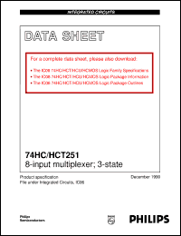 74HCT251D datasheet: 8-input multiplexer; 3-state 74HCT251D