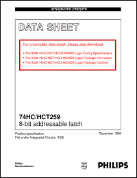 74HC259PW datasheet: 8-bit addressable latch 74HC259PW