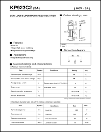 KP923C02 datasheet: Low loss super high speed rectifier KP923C02