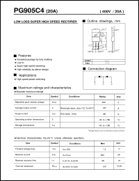 PG905C4 datasheet: Low loss super high speed rectifier PG905C4