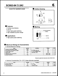 SC802-04 datasheet: Schottky barrier diode SC802-04