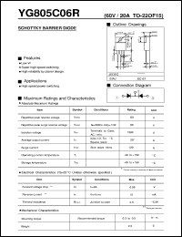 YG805C06R datasheet: Schottky barrier diode YG805C06R