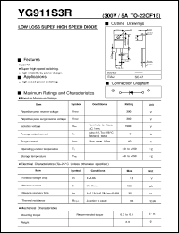 YG911S3R datasheet: Low loss super high speed diode YG911S3R