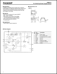 FA3635P datasheet: CMOS IC for switching power supply control FA3635P