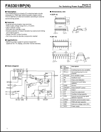 FA5301BN datasheet: Bipolar IC for switching power supply control FA5301BN
