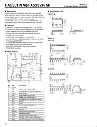 FA5331M datasheet: Bipolar IC for switching power supply control FA5331M