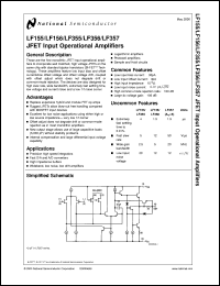 LF156H datasheet: JFET input operational amplifier LF156H
