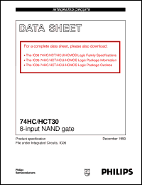 74HC30N datasheet: 8-input NAND gate 74HC30N