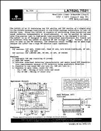 LA7520 datasheet: (VIF + SIF) circuit for TV and VTR applications LA7520