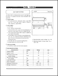 DBL1019 datasheet: AM tuner system DBL1019