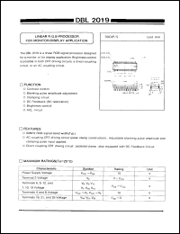 DBL2019 datasheet: Linear RGB processor for monitor/display applications DBL2019