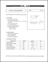 DBL339 datasheet: Quad voltage comparator DBL339