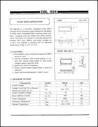 DBL494 datasheet: Pulse width modulation DBL494