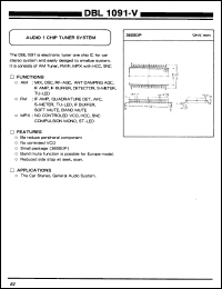 DBL1091-V datasheet: Audio 1-chip tuner system DBL1091-V