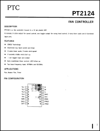 PT2124-C4 datasheet: Fan controller PT2124-C4