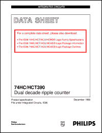 74HC390NB datasheet: Dual decade ripple counter 74HC390NB