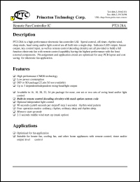 PT2128A-B20 datasheet: Remote fan controller IC PT2128A-B20