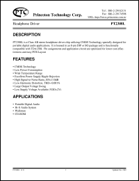 PT2308L datasheet: Headphone driver PT2308L