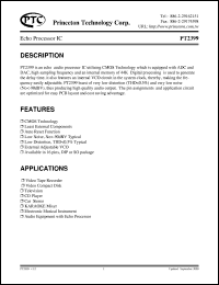 PT2399S datasheet: Echo processor IC PT2399S