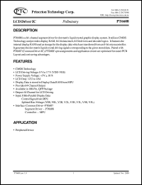 PT6608-H datasheet: LCD driver IC PT6608-H