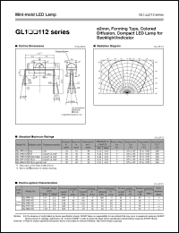 GL1HY112 datasheet: Mini-mold LED lamp GL1HY112