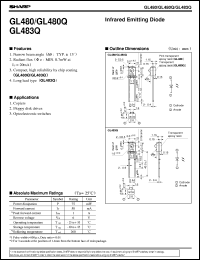 GL483Q datasheet: Infrared emittting diode GL483Q