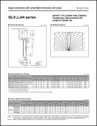 GL5UR44 datasheet: Super-luminosity LED lamp/high-luminosity LED lamp GL5UR44