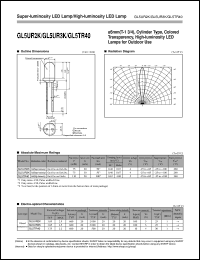 GL5UR2K datasheet: Super-luminosity LED lamp/High-luminosity LED lamp GL5UR2K