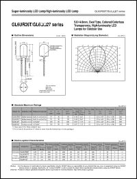 GL6UR26T datasheet: Super-luminosity LED lamp/High-luminosity LED lamp GL6UR26T