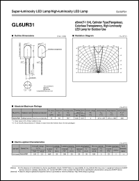 GL6UR31 datasheet: Super-luminosity LED lamp/High-luminosity LED lamp GL6UR31