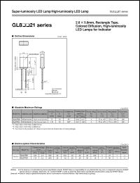 GL8UR21 datasheet: Super-luminosity LED lamp/High-luminosity LED lamp GL8UR21