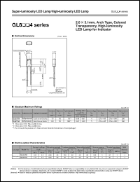 GL8UR4 datasheet: Super-luminosity LED lamp/High-luminosity LED lamp GL8UR4