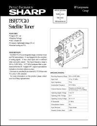 BSFJ77G10 datasheet: Satellite tuner BSFJ77G10