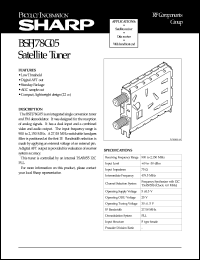 BSFJ78G05 datasheet: Satellite tuner BSFJ78G05