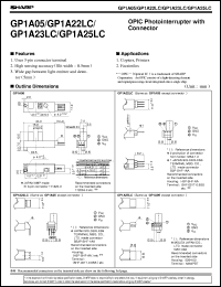 GP1A05 datasheet: OPIC photointerrupter with connector GP1A05