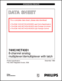 74HCT4351D datasheet: 8-channel analog multiplexer/demultiplexer with latch 74HCT4351D