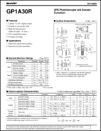 GP1A30R datasheet: OPIC photointerrupter with encoder function GP1A30R