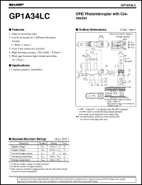GP1A34LC datasheet: OPIC photointerrupter with connector GP1A34LC