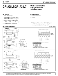 GP1A38L5 datasheet: Multi-channel OPIC photointerrupter with connector GP1A38L5