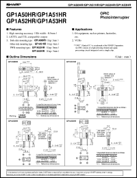 GP1A52HR datasheet: OPIC photointerrupter GP1A52HR