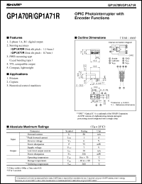 GP1A71R datasheet: OPIC photointerrupter with encoder functions GP1A71R