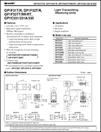 GP1F33RR datasheet: Receiving unit GP1F33RR