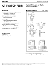 GP1F361T datasheet: Optical mini-jack for digital audio equipment GP1F361T