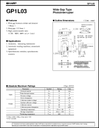 GP1L03 datasheet: Wide gap type photointerrupter GP1L03